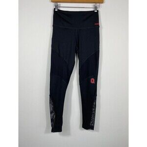 PINK Victoria’s Secret Ultimate Black Mesh Panel Leggings | OSU Buckeyes | XS